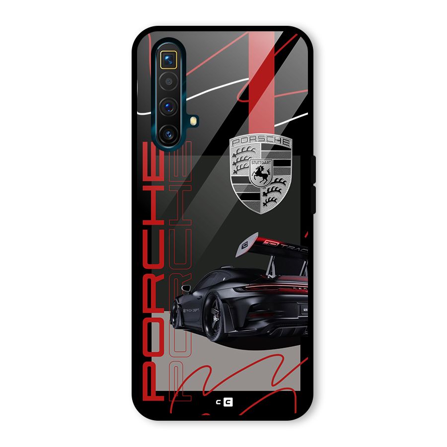 Classy Black Supercar Glass Back Case for Realme X3 SuperZoom
