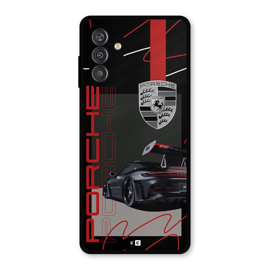 Classy Black Supercar Metal Back Case for Galaxy M13