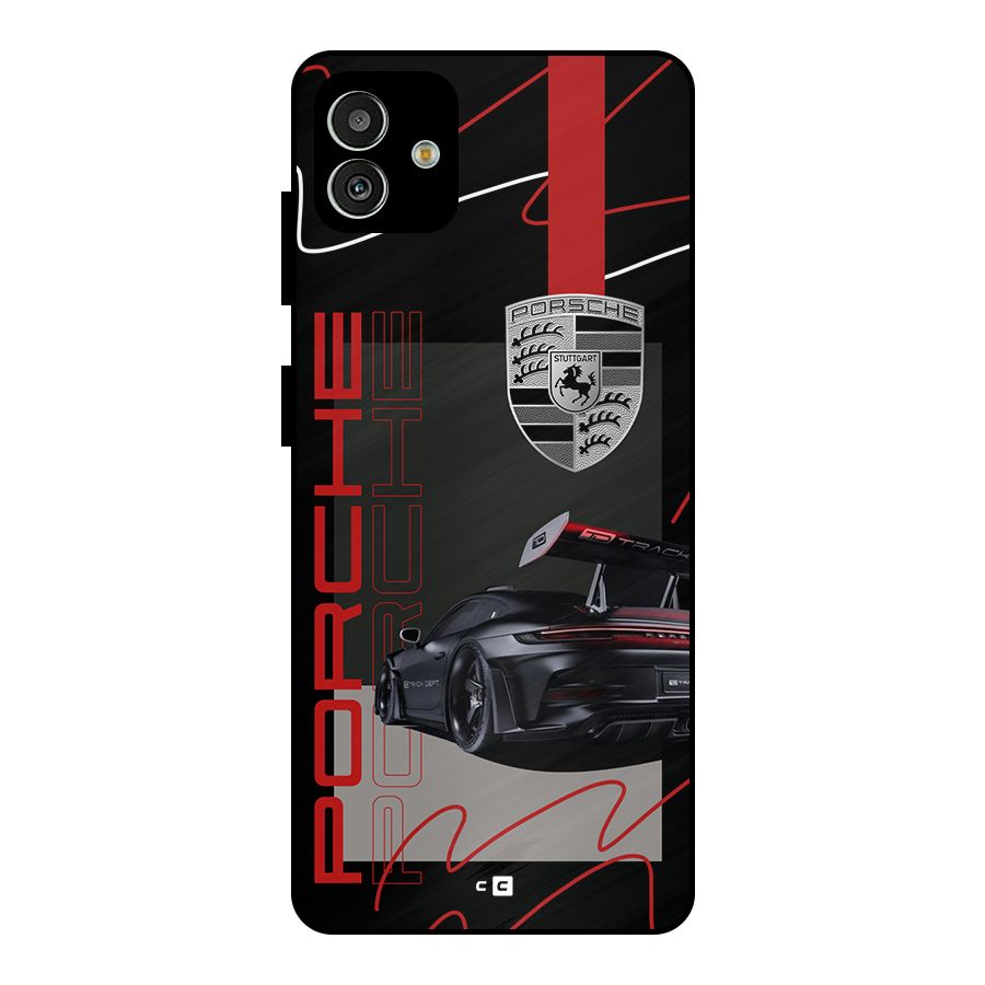 Classy Black Supercar Metal Back Case for Galaxy M13 5G