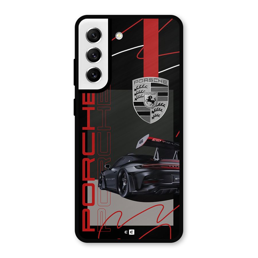 Classy Black Supercar Metal Back Case for Galaxy S21 FE 5G