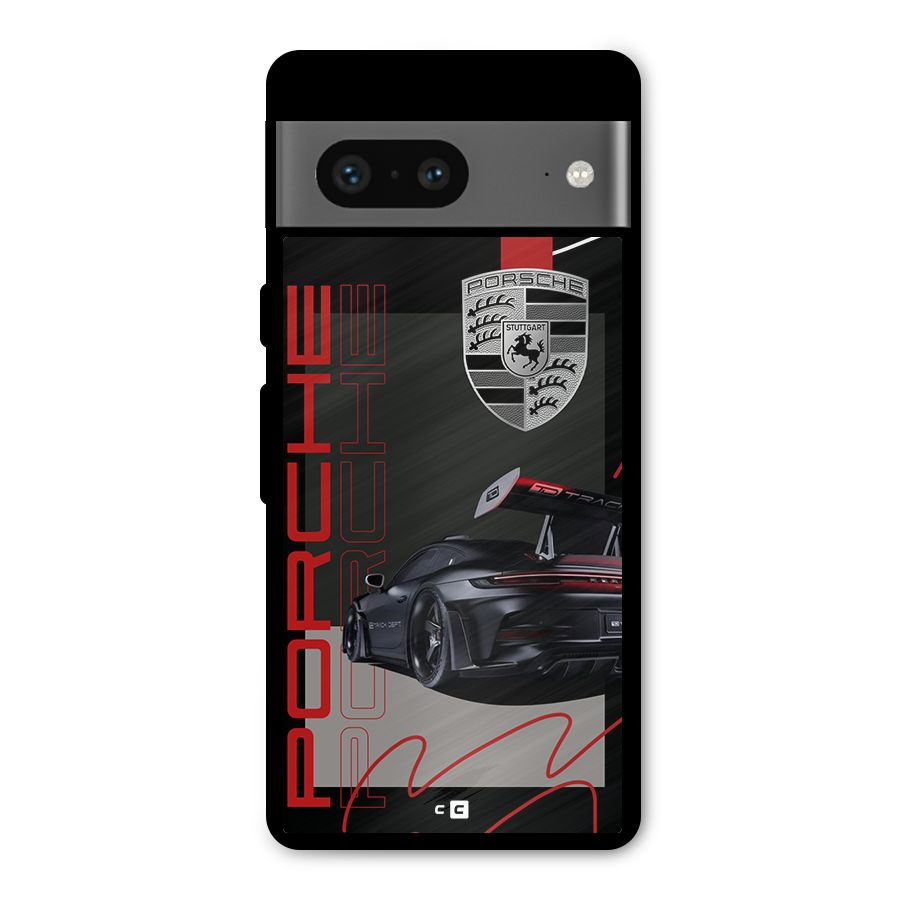 Classy Black Supercar Metal Back Case for Google Pixel 7