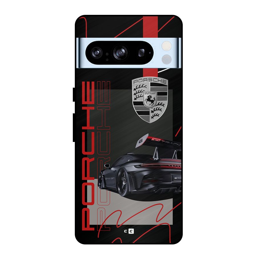 Classy Black Supercar Metal Back Case for Google Pixel 8 Pro
