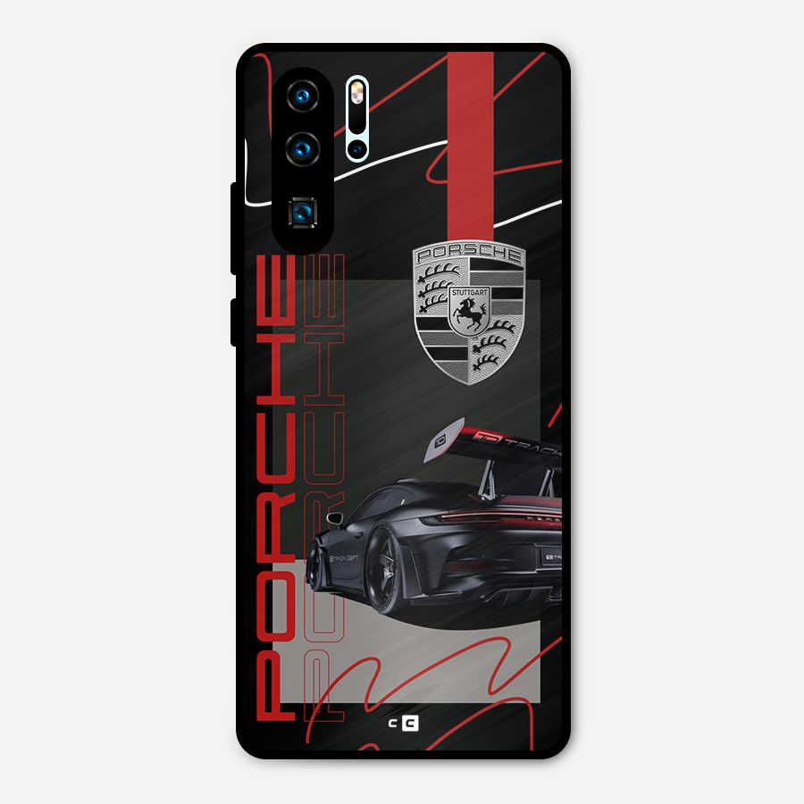 Classy Black Supercar Metal Back Case for Huawei P30 Pro