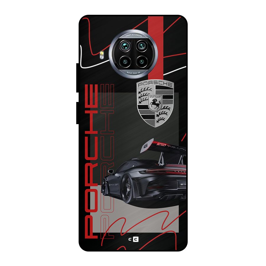 Classy Black Supercar Metal Back Case for Mi 10i