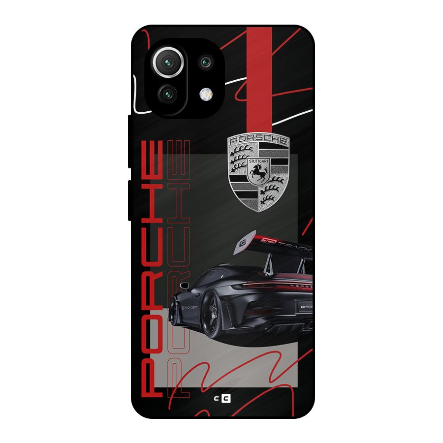 Classy Black Supercar Metal Back Case for Mi 11 Lite NE 5G