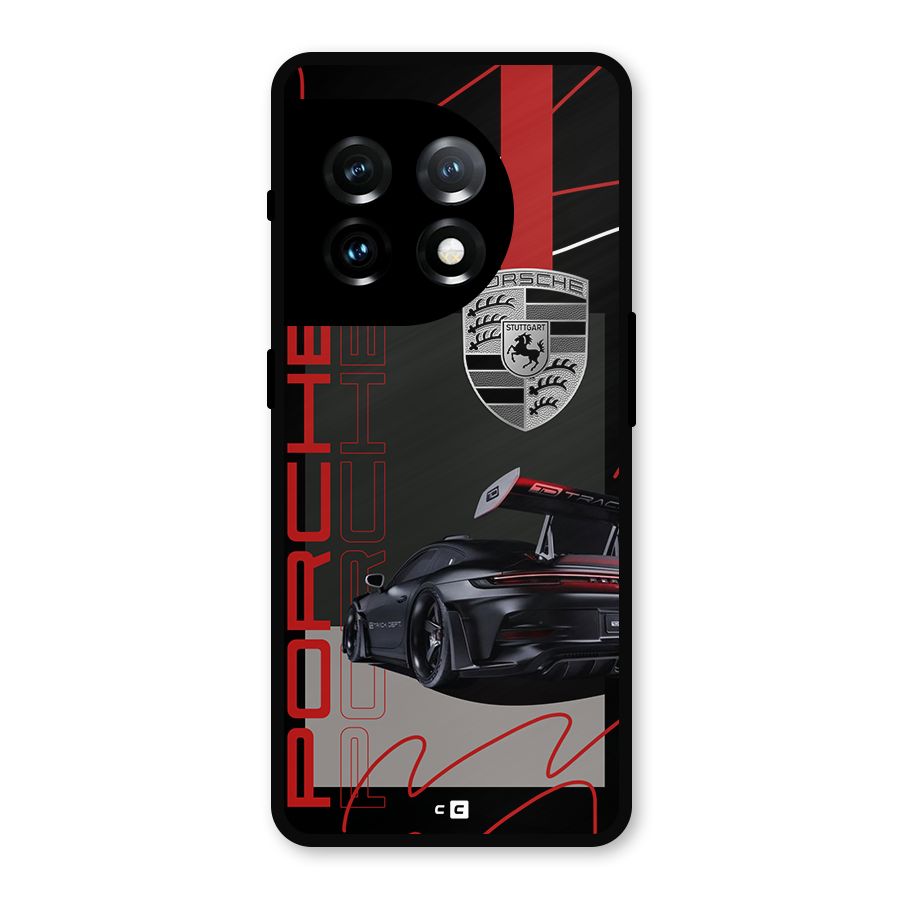 Classy Black Supercar Metal Back Case for OnePlus 11