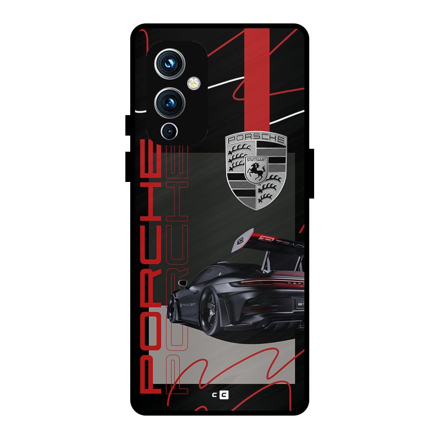 Classy Black Supercar Metal Back Case for OnePlus 9