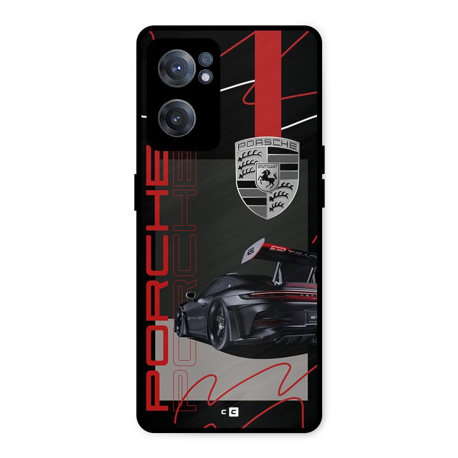 Classy Black Supercar Metal Back Case for OnePlus Nord CE 2 5G