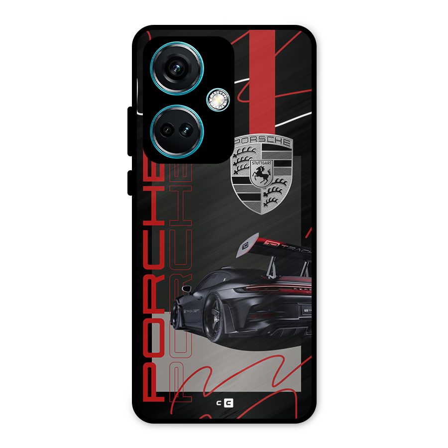 Classy Black Supercar Metal Back Case for OnePlus Nord CE 3 5G