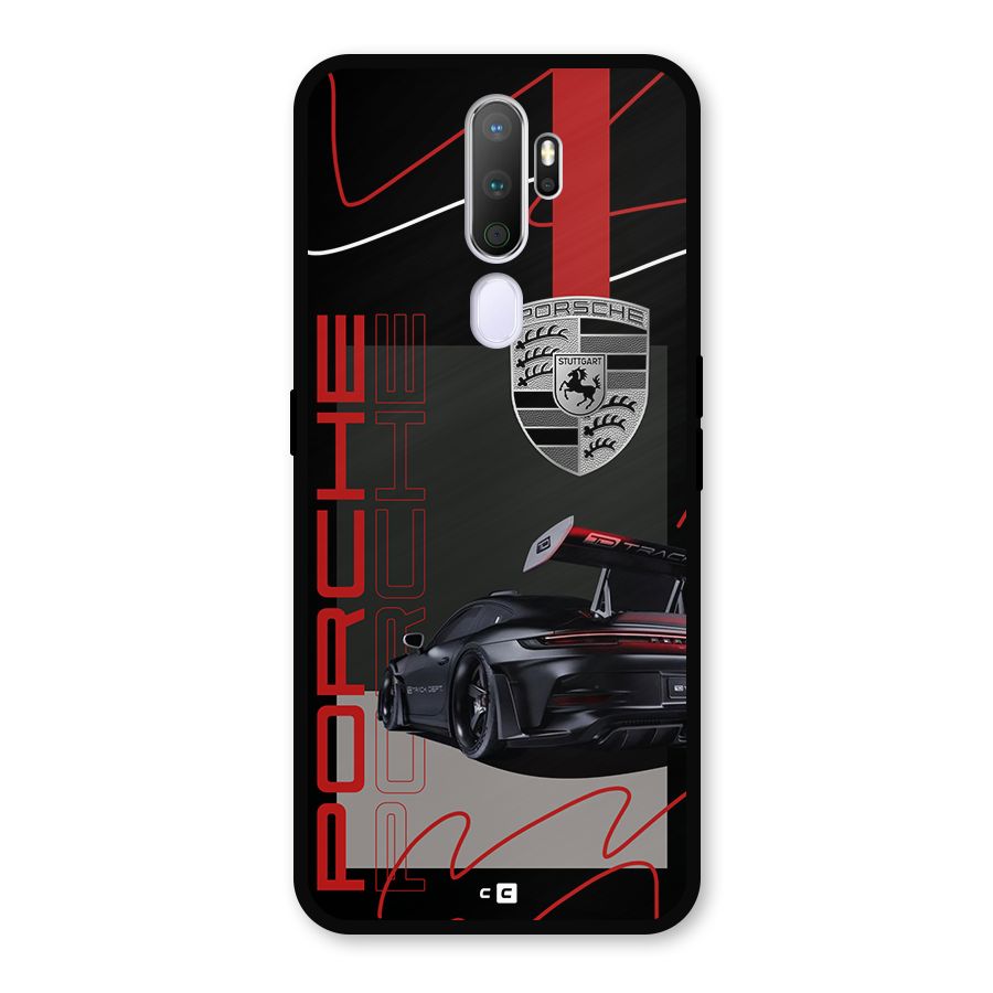 Classy Black Supercar Metal Back Case for Oppo A5 (2020)