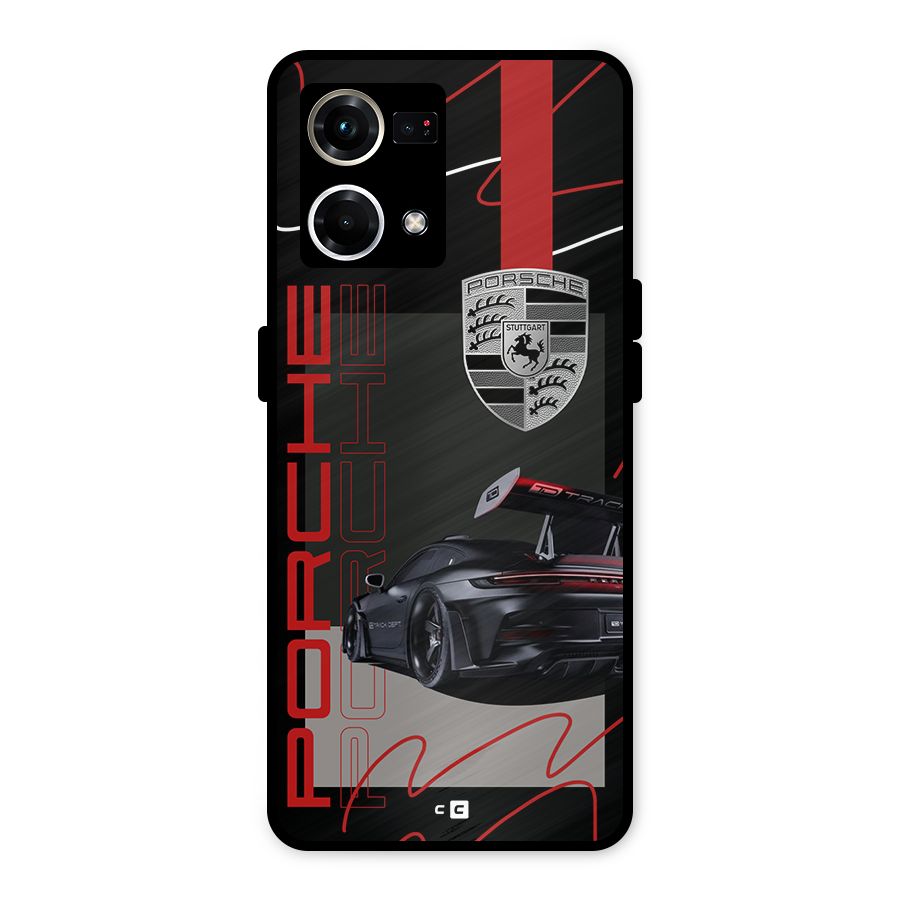 Classy Black Supercar Metal Back Case for Oppo F21s Pro 4G
