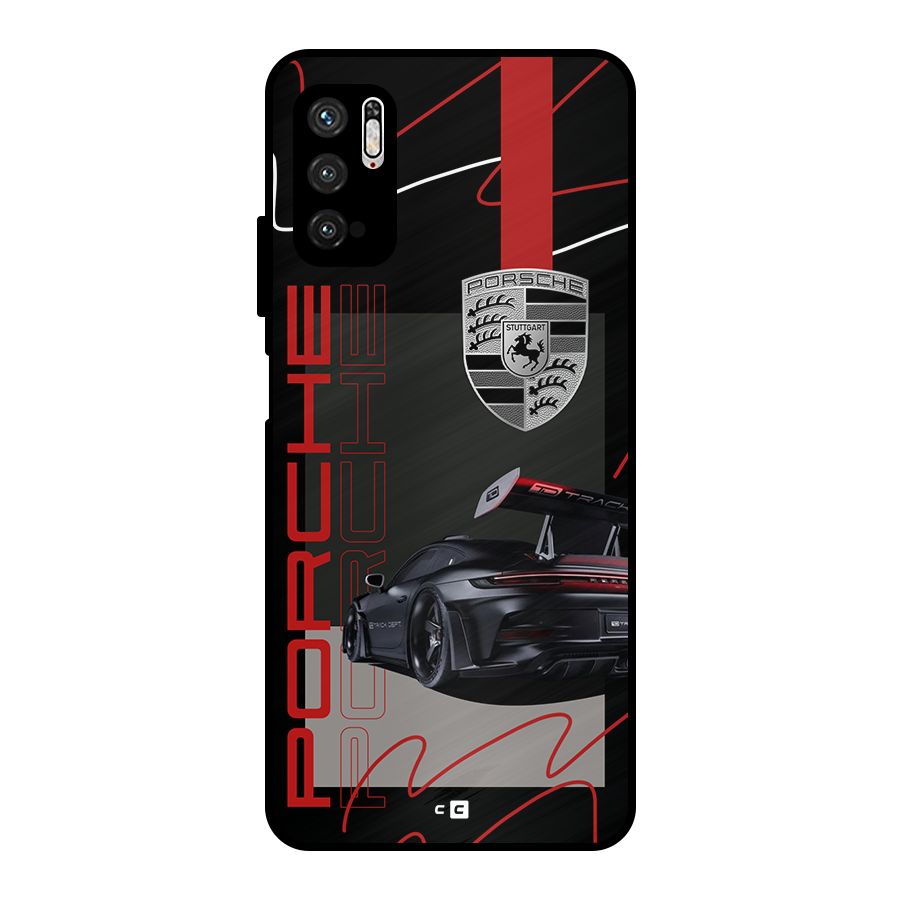 Classy Black Supercar Metal Back Case for Poco M3 Pro 5G