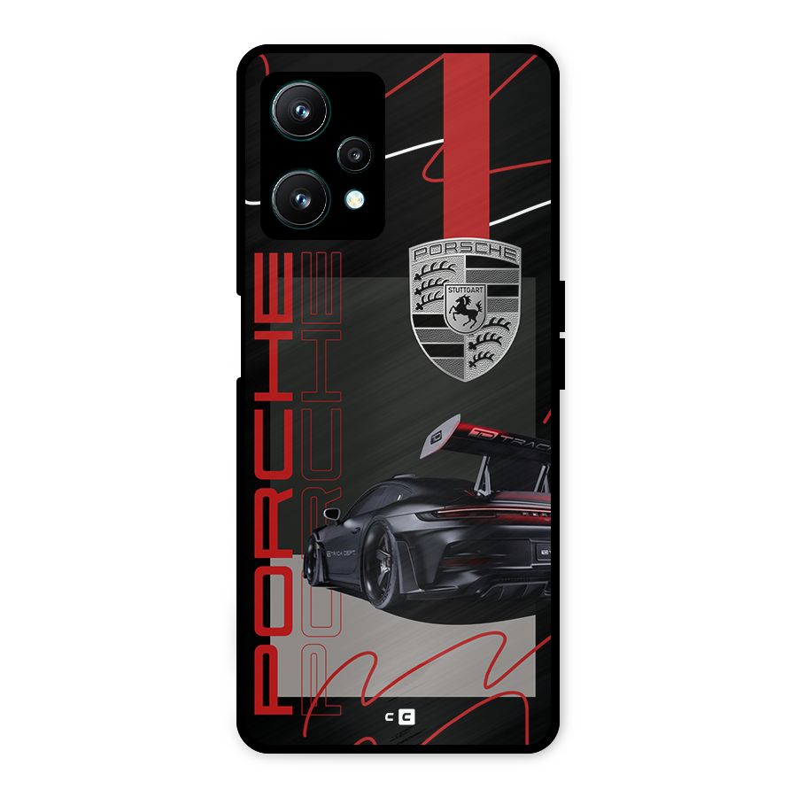 Classy Black Supercar Metal Back Case for Realme 9 Pro 5G