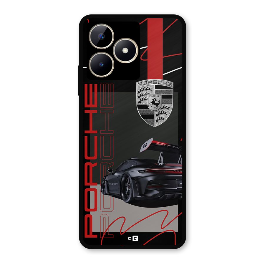 Classy Black Supercar Metal Back Case for Realme C53
