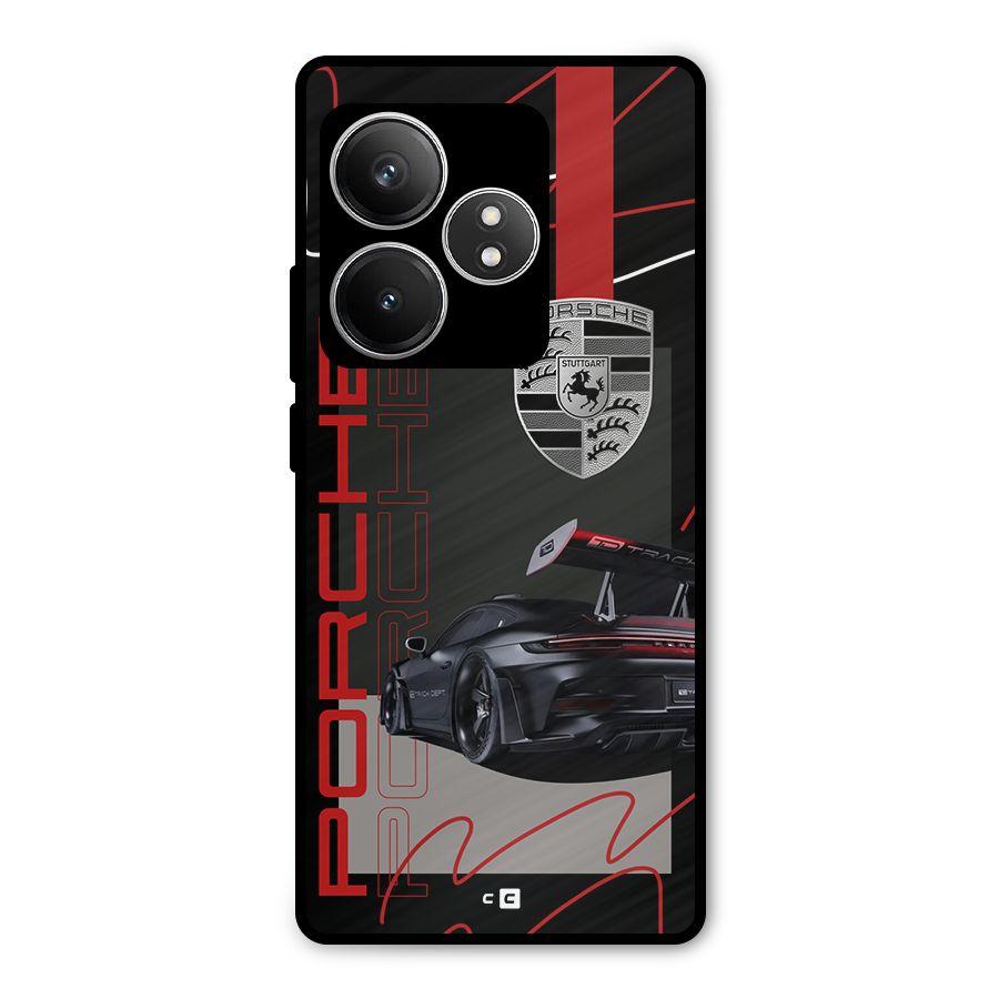 Classy Black Supercar Metal Back Case for Realme GT 6T