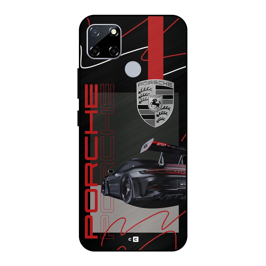Classy Black Supercar Metal Back Case for Realme Narzo 20