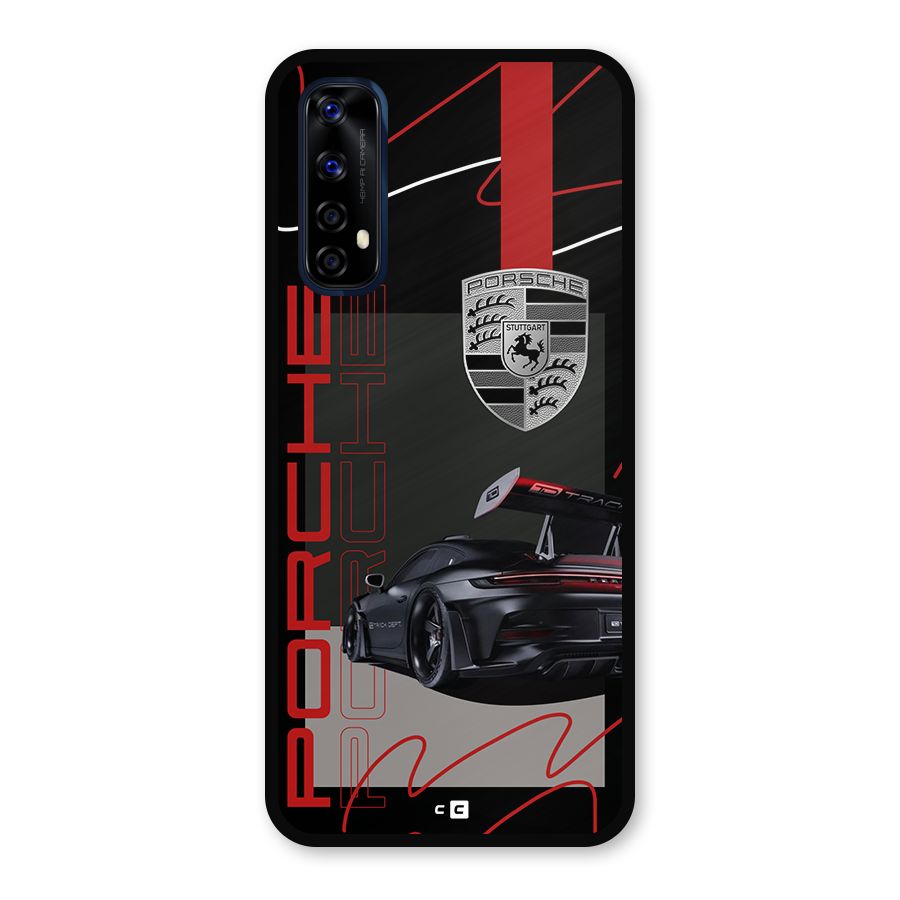 Classy Black Supercar Metal Back Case for Realme Narzo 20 Pro