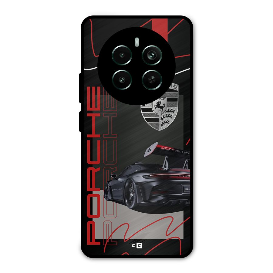 Classy Black Supercar Metal Back Case for Realme Narzo 70 Pro