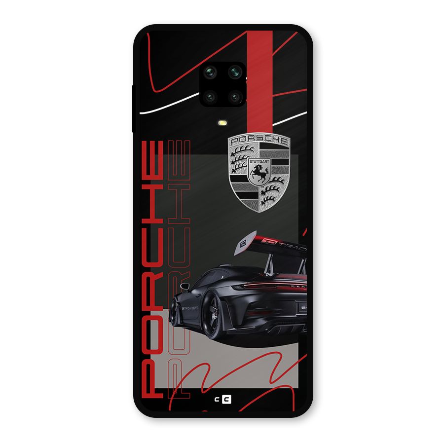 Classy Black Supercar Metal Back Case for Redmi Note 10 Lite