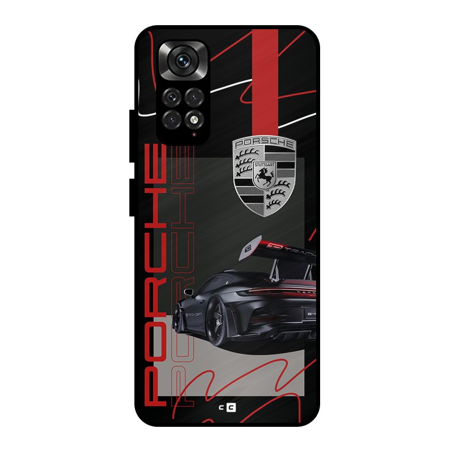 Classy Black Supercar Metal Back Case for Redmi Note 11 Pro