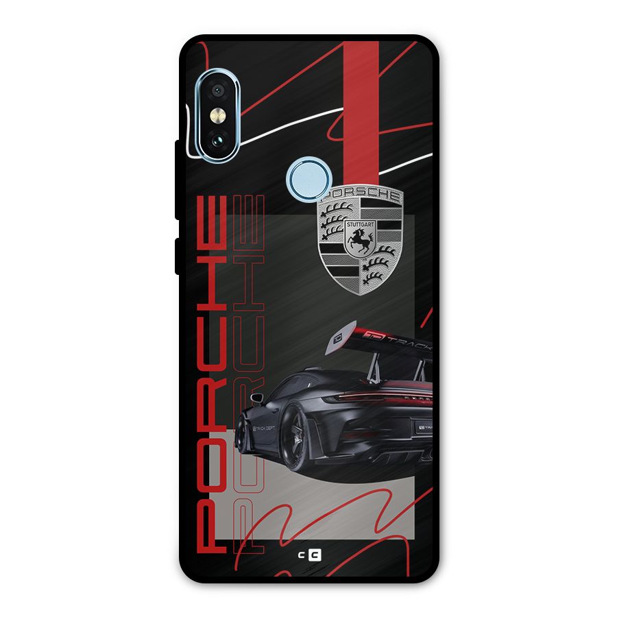 Classy Black Supercar Metal Back Case for Redmi Note 5 Pro