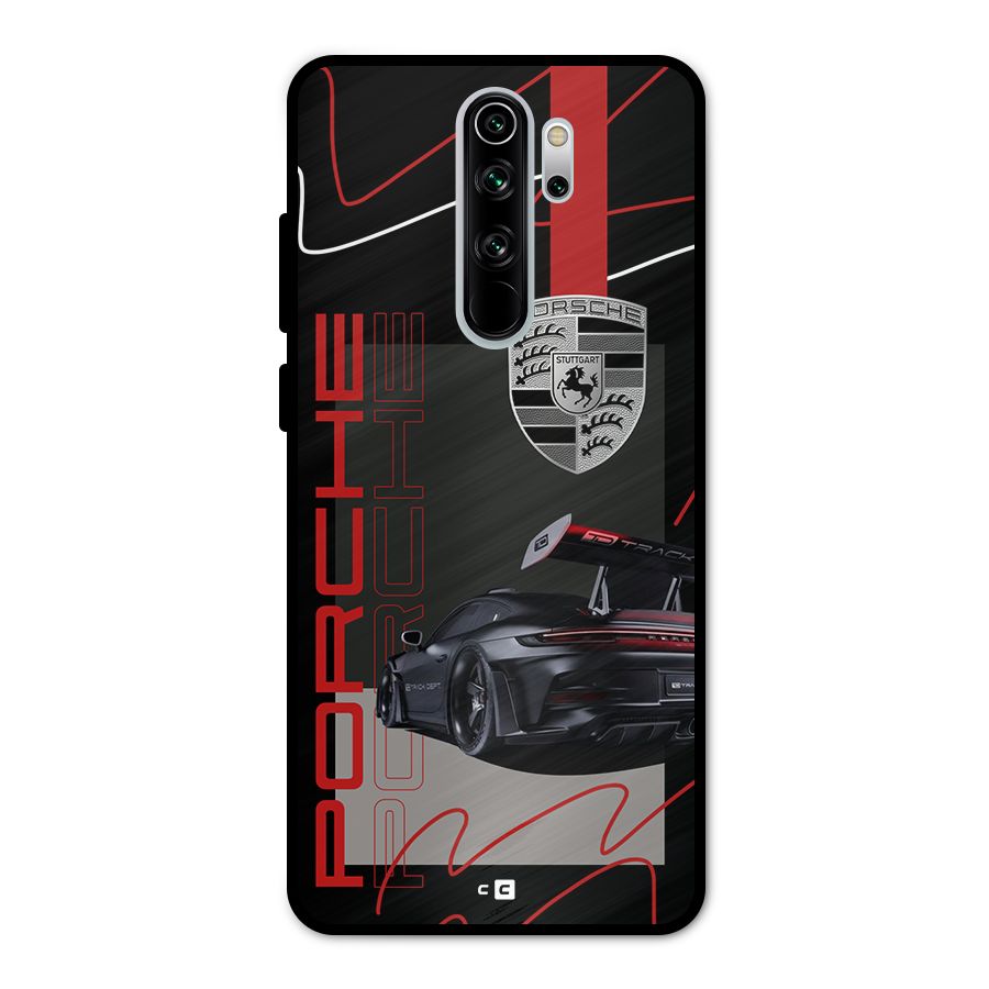 Classy Black Supercar Metal Back Case for Redmi Note 8 Pro