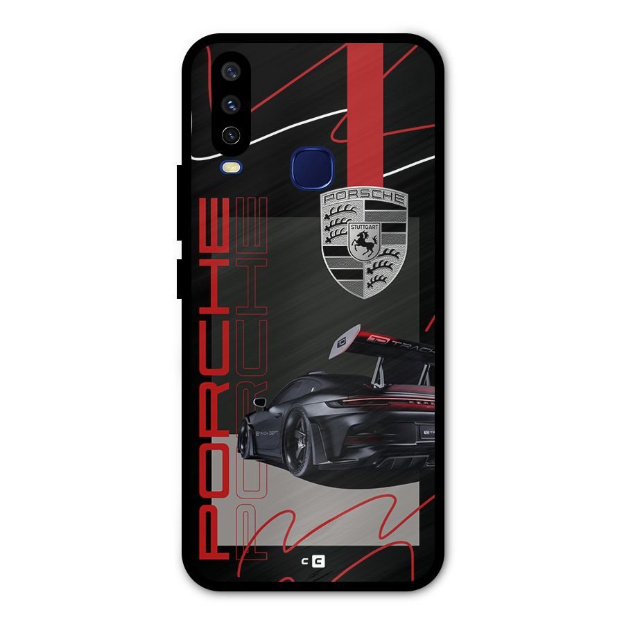 Classy Black Supercar Metal Back Case for Vivo U10
