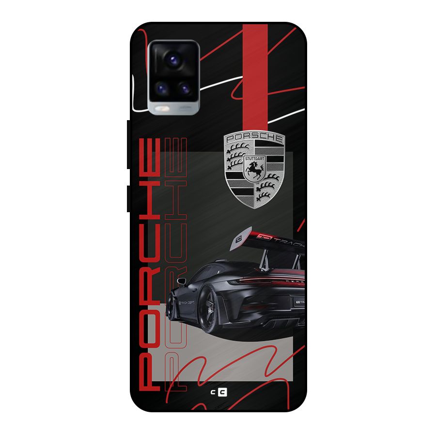 Classy Black Supercar Metal Back Case for Vivo V20 2021