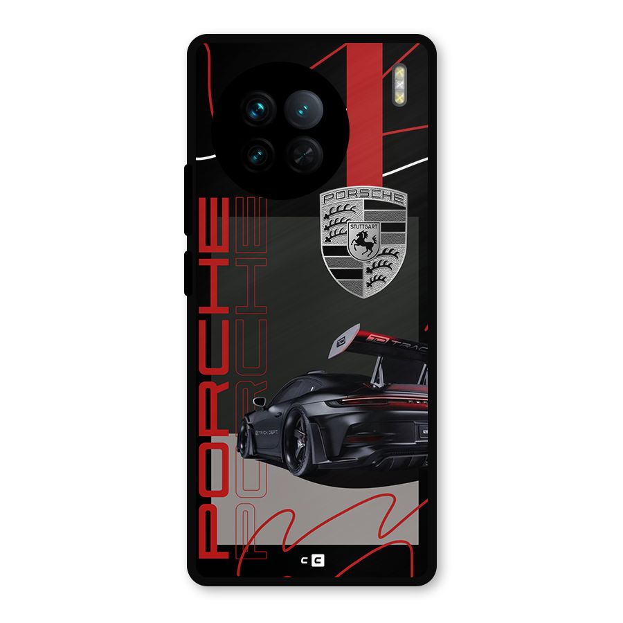 Classy Black Supercar Metal Back Case for Vivo X90