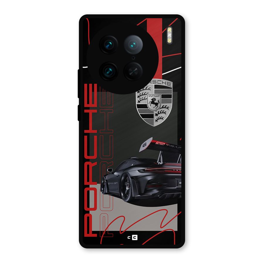 Classy Black Supercar Metal Back Case for Vivo X90 Pro