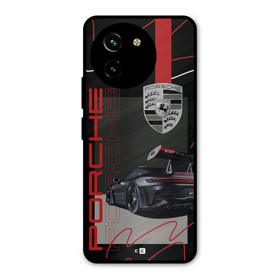 Classy Black Supercar Metal Back Case for Vivo Y200i