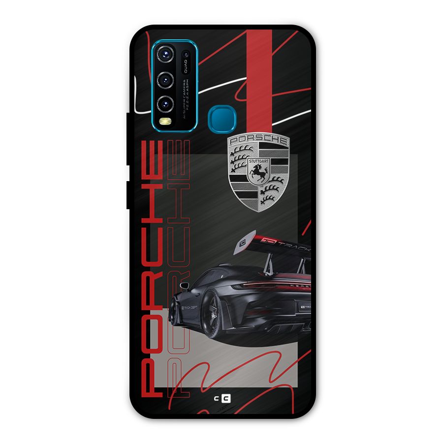 Classy Black Supercar Metal Back Case for Vivo Y50