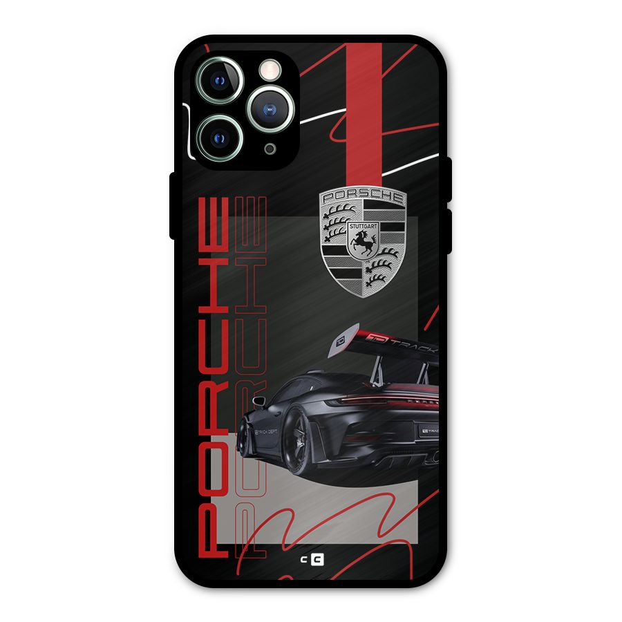 Classy Black Supercar Metal Back Case for iPhone 11 Pro Max