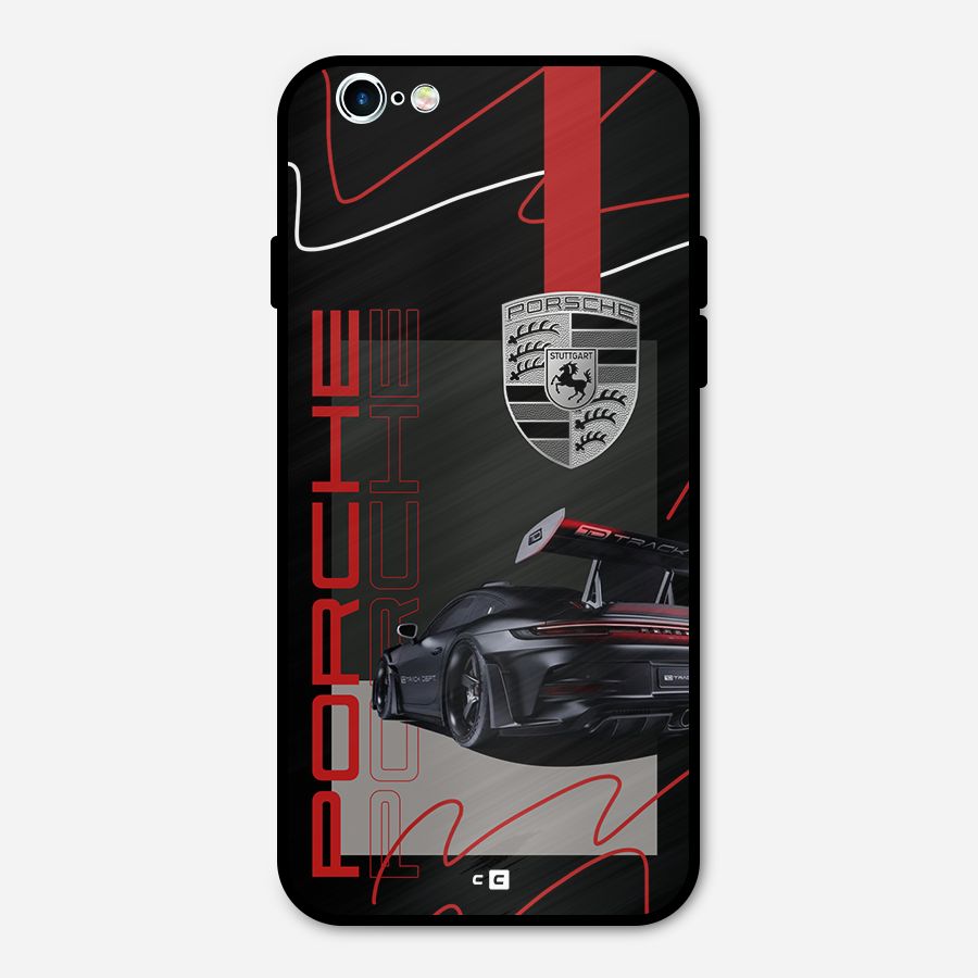 Classy Black Supercar Metal Back Case for iPhone 6 6s