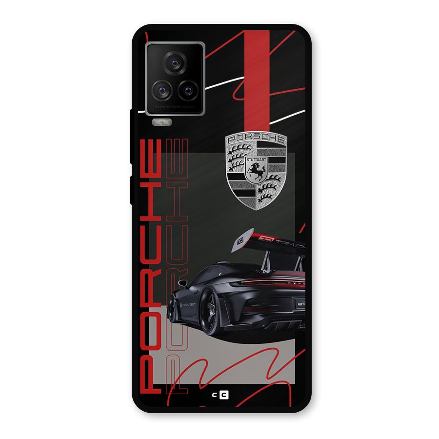 Classy Black Supercar Metal Back Case for iQOO 7 Legend 5G