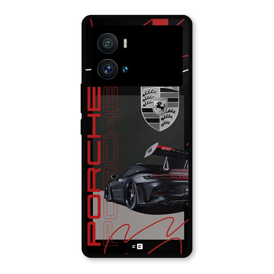 Classy Black Supercar Metal Back Case for iQOO 9 Pro