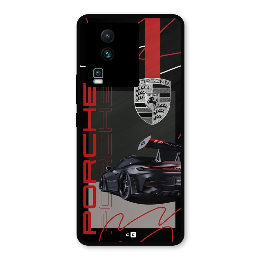 Classy Black Supercar Metal Back Case for iQOO Neo 7