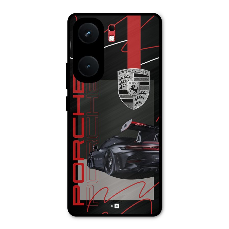 Classy Black Supercar Metal Back Case for iQOO Neo 9 Pro