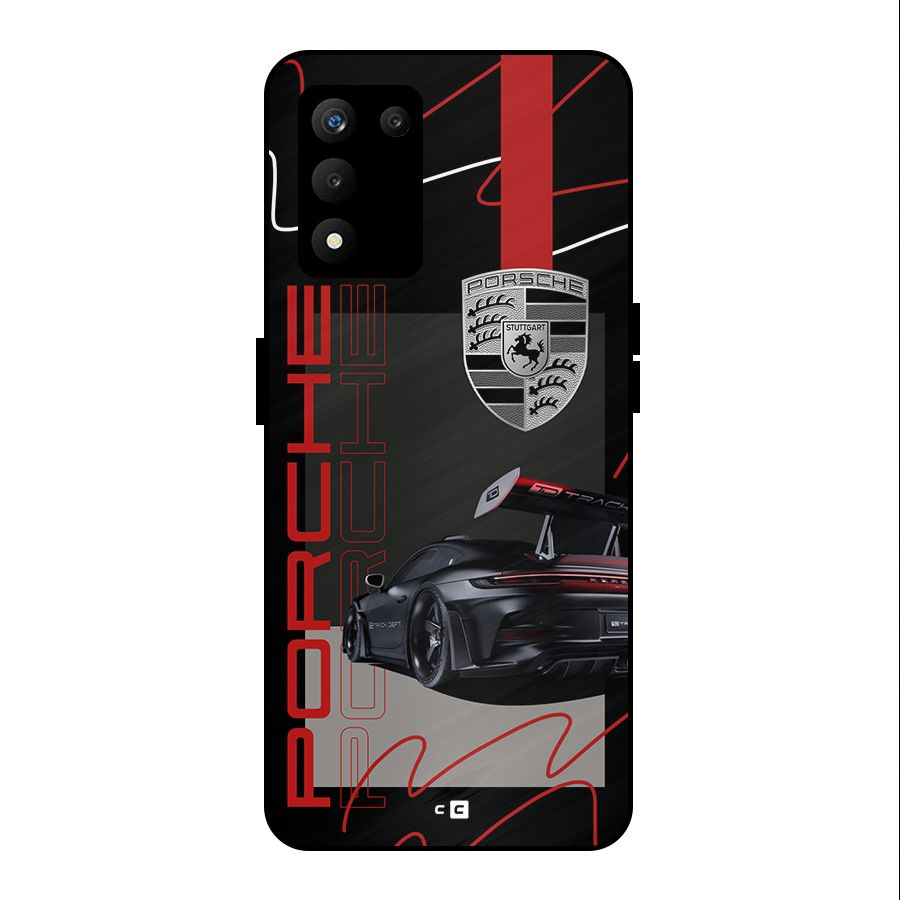 Classy Black Supercar Metal Back Case for realme 9 5G SE