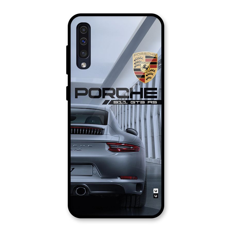 Classy Supercar Glass Back Case for Galaxy A30s