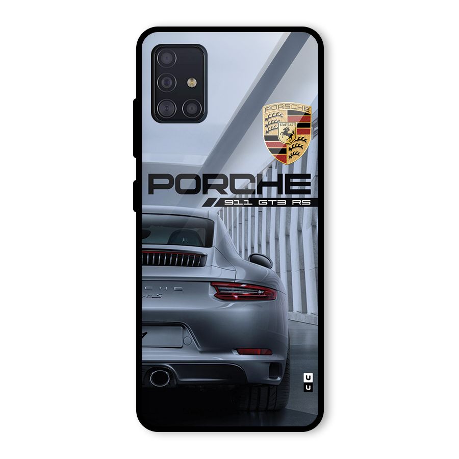 Classy Supercar Glass Back Case for Galaxy A51