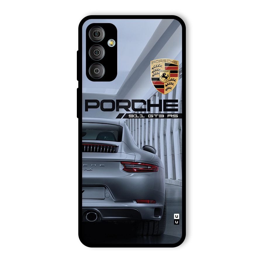 Classy Supercar Glass Back Case for Galaxy F23