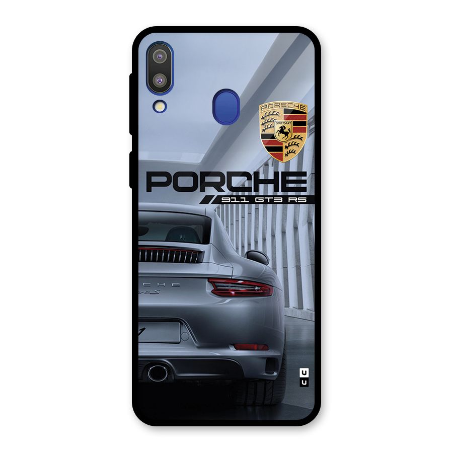 Classy Supercar Glass Back Case for Galaxy M20