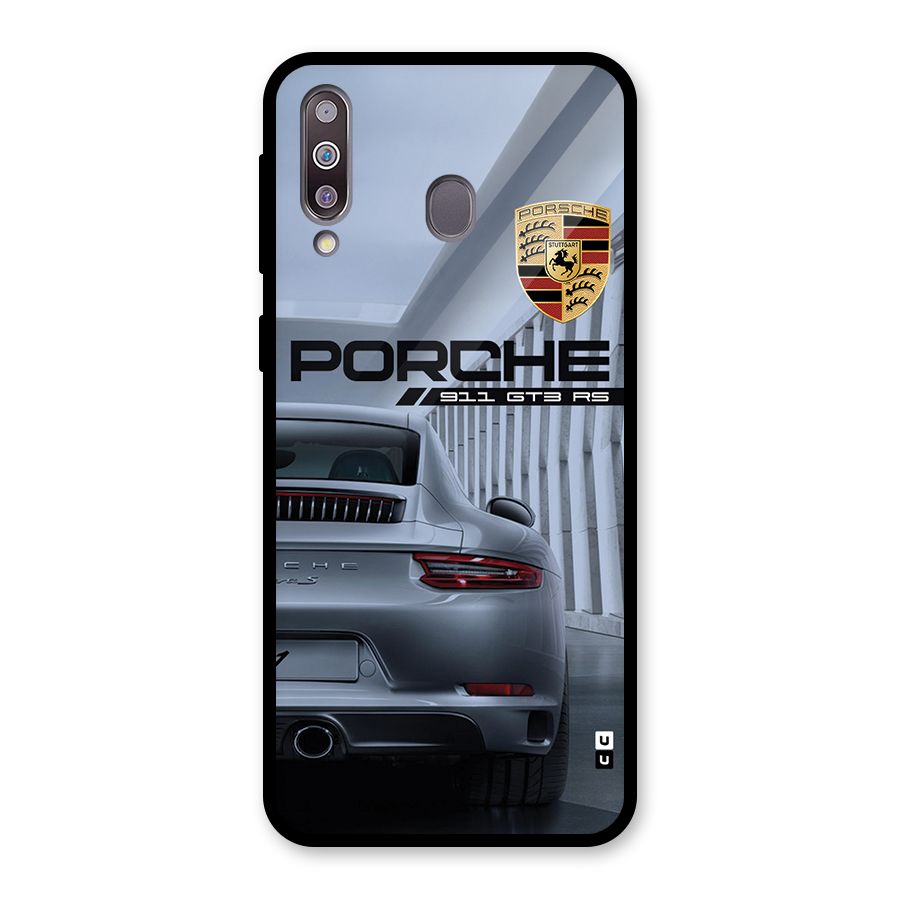 Classy Supercar Glass Back Case for Galaxy M30