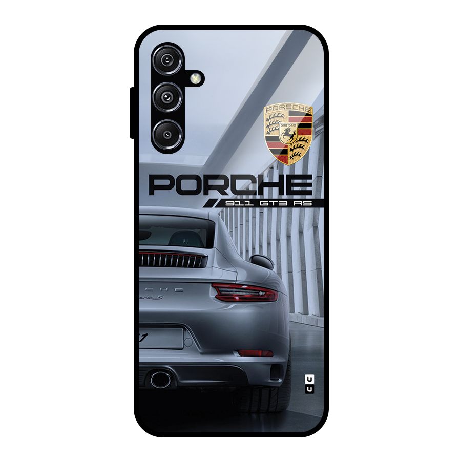Classy Supercar Glass Back Case for Galaxy M34 5G