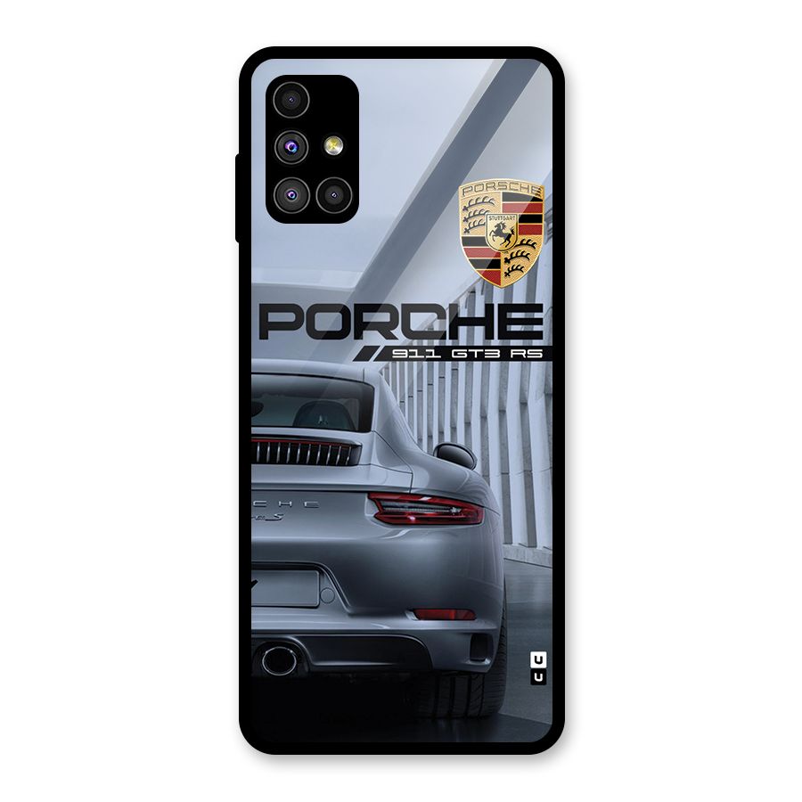 Classy Supercar Glass Back Case for Galaxy M51