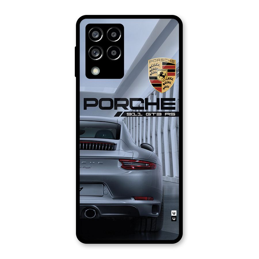 Classy Supercar Glass Back Case for Galaxy M53 5G