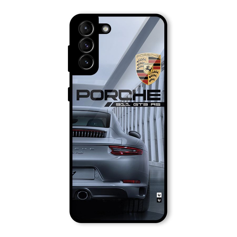 Classy Supercar Glass Back Case for Galaxy S21 Plus