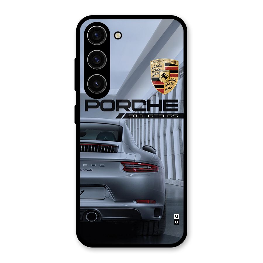 Classy Supercar Glass Back Case for Galaxy S23