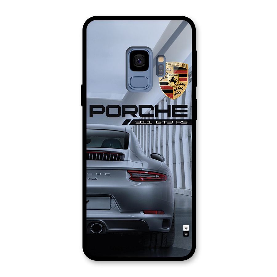 Classy Supercar Glass Back Case for Galaxy S9